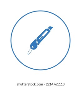 Blade tool knife cutter icon | Circle version icon |