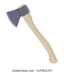 
A blade tool with wooden handle known as axe 
