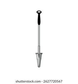 blade tree planting shovel cartoon. earth transplant, hole grip, durable metal blade tree planting shovel sign. isolated symbol vector illustration