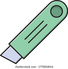 blade vector flat color icon 