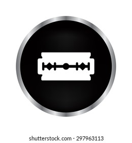 blade - vector icon on a black button