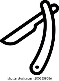 blade with white background. blade is a symbol of professtion .thin line icon.