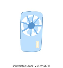 bladeless hand electric fan cartoon. usb held, quiet lightweight, adjustable personal bladeless hand electric fan sign. isolated symbol vector illustration