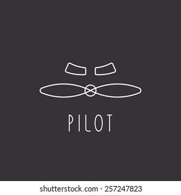 The blades of the aircraft, logo design