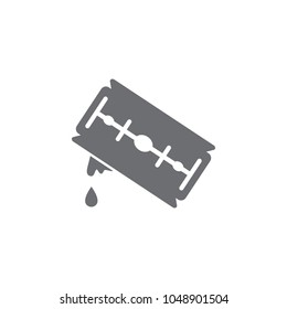 blades with blood icon. Simple element illustration. blades with blood symbol design template. Can be used for web and mobile on white background