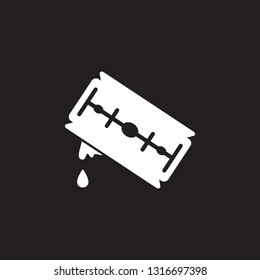 blades with blood icon. Simple element illustration. blades with blood symbol design template. Can be used for web and mobile