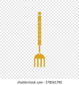 Blades for kitchen icon vector illustration Vector. Flat style yellow icon on white.