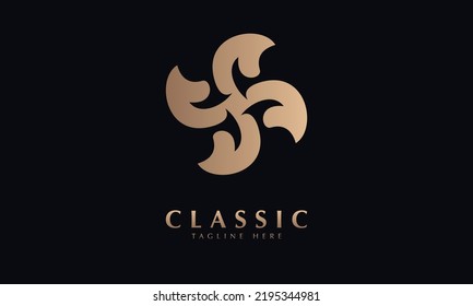 blades moving vector logo template