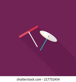 blades propeller toy flat icon with long shadow