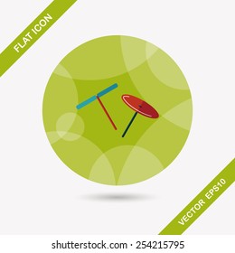 blades propeller toy flat icon with long shadow