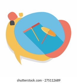 blades propeller toy flat icon with long shadow
