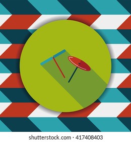 blades propeller toy flat icon with long shadow