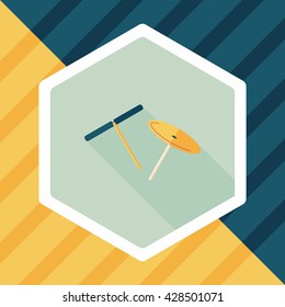blades propeller toy flat icon with long shadow