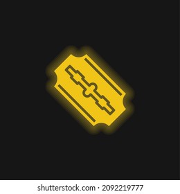 Blades yellow glowing neon icon