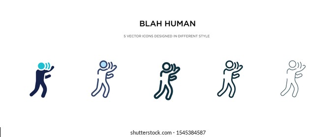 blah human icon in different style vector illustration. two colored and black blah human vector icons designed in filled, outline, line and stroke style can be used for web, mobile, ui
