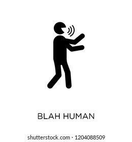 blah human icon. blah human symbol design from Feelings collection. Simple element vector illustration on white background.