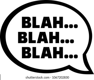 Blah blah blah speech bubble german