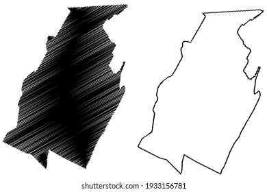 Blair County, Commonwealth of Pennsylvania (U.S. county, United States of America) map vector illustration, scribble sketch Blair map