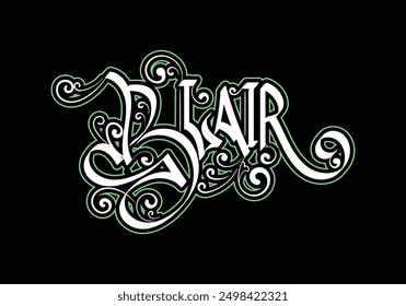 BLAIR lettering custom style design