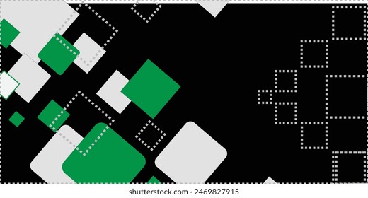 blak background with abstract red grey square decoration. Vector illustration for modern presentation background, brochure design, business