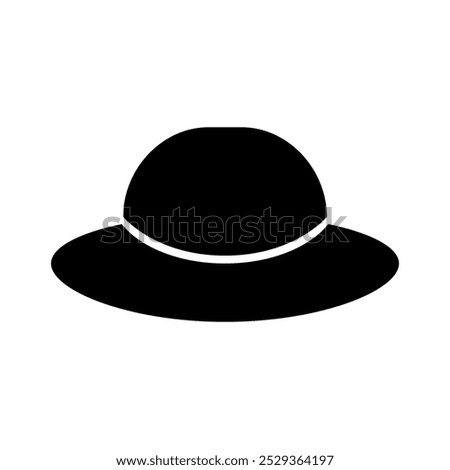 Blak Hat vector Icons design, Fashion symbol, Head wear illustration in Minimal style, Isolate Graphic elements