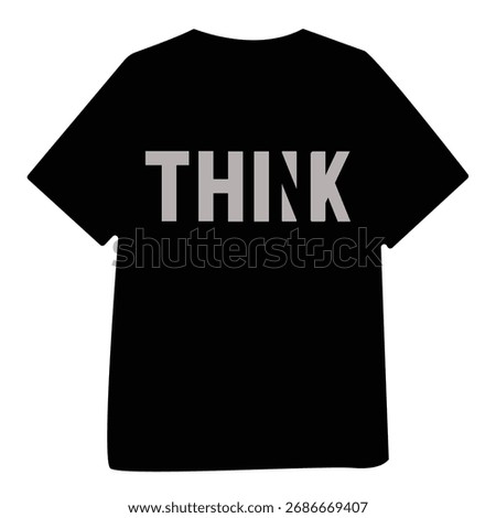 Blak T shirt Elegant VS THINK Logo Design