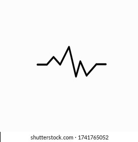 blakc ecg icon vector illustration