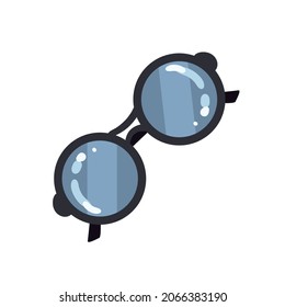 blakc eyeglasses design over white