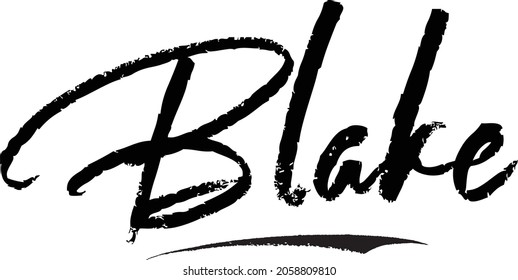 Blake Girl Name Stylish Brush Lettering Stock Vector (Royalty Free ...