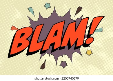 Blam Abstract cartoon frame vector background design balloon. comic
