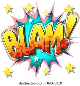A Blam Comic Book Illustration