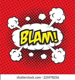 BLAM! comic word, comic backgound
