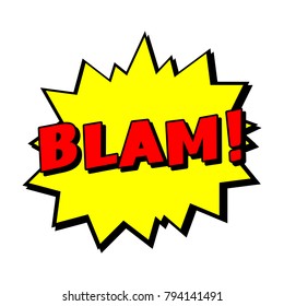 Blam! Pop art cartoon comic vector illustration.