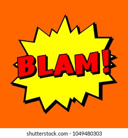 Blam! Template cloud in pop art style.