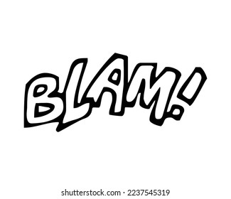 Blam word creative design vector template.