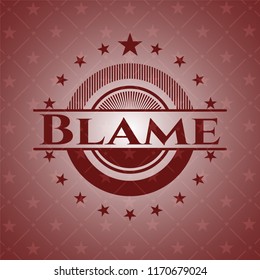 Blame badge with red background