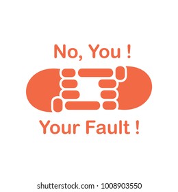 blame each other symbol vector
