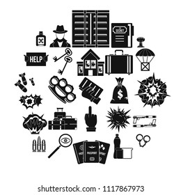 Blame icons set. Simple set of 25 blame vector icons for web isolated on white background