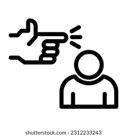 blame line icon illustration vector graphic