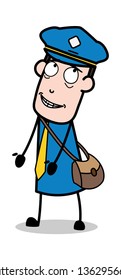 Blameless - Postman Cartoon Courier Guy Vector Illustration