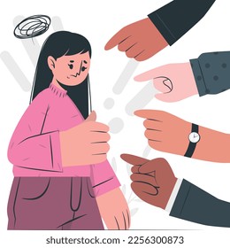 Blaming concept illustration vector design