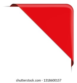 blanc red corner banner
