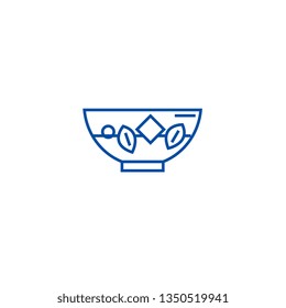 Blanching vegetables line icon concept. Blanching vegetables flat  vector symbol, sign, outline illustration.