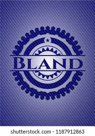 Bland badge with denim texture