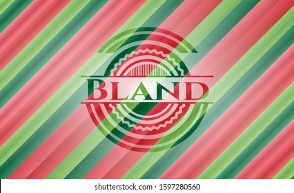 Bland christmas style emblem. Vector Illustration. Detailed.