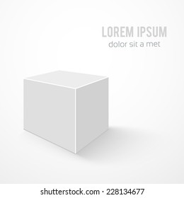 Blank 3d box on background