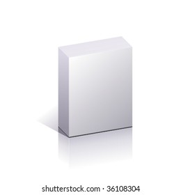 Blank 3d box, vector.