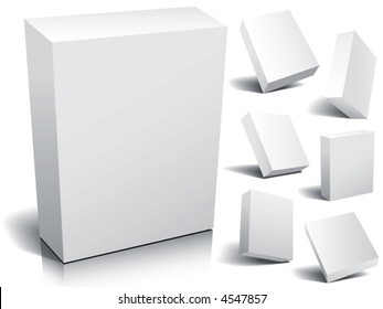 Blank 3d boxes, vector