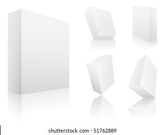 Blank 3d boxes Vectors