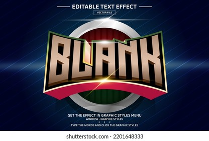 Blank 3D editable text effect template